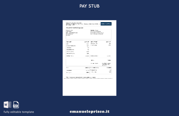 modello di busta paga per servizi di investimento Kedia Capital Services in stil